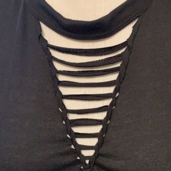 So brand black tank with cut out detailing, new - Picture 2 of 11